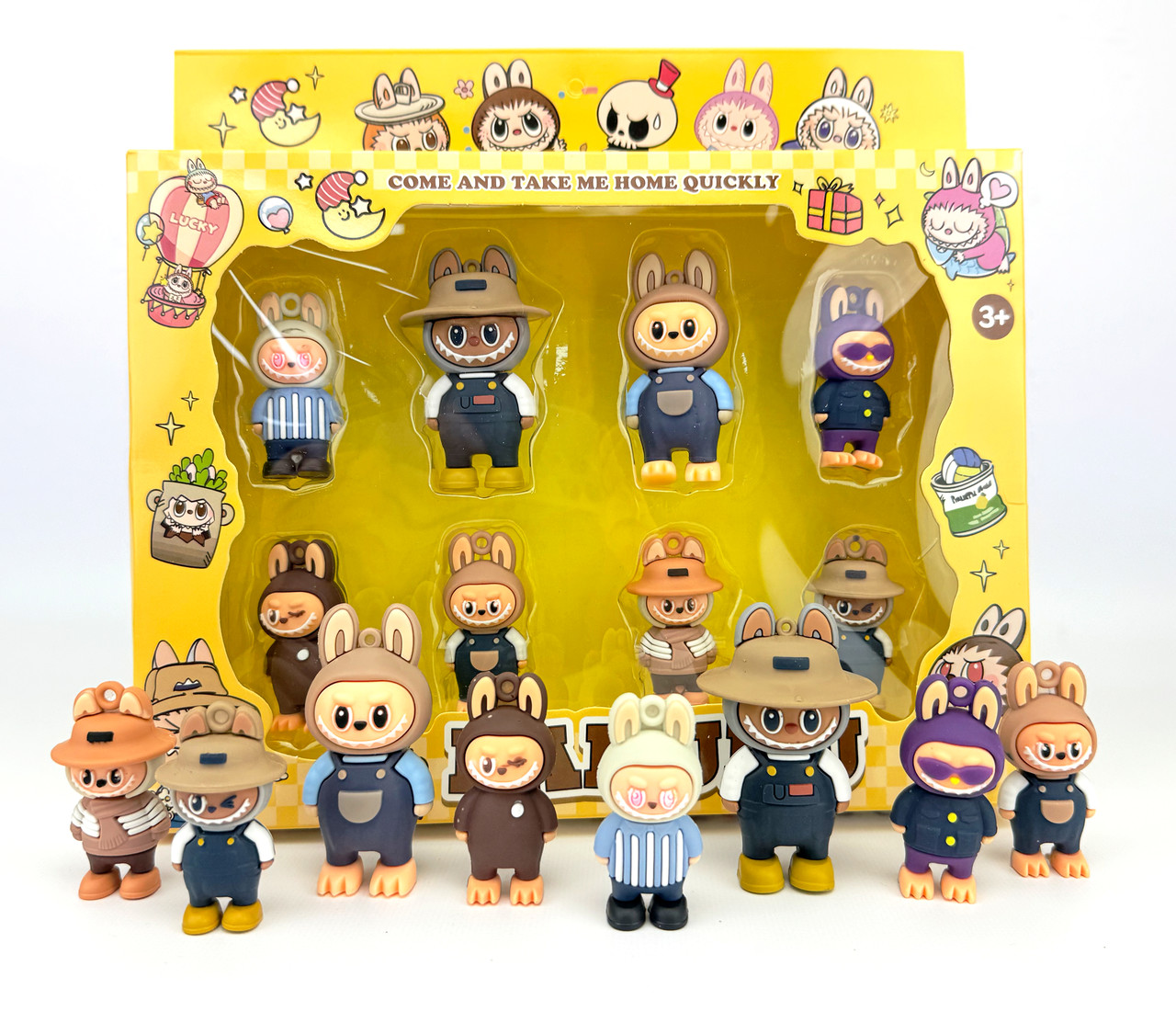 Набір силіконових фігурок Лабубу “POP MART The Monsters LABUBU” 8 шт. (9527-4А), фото 1