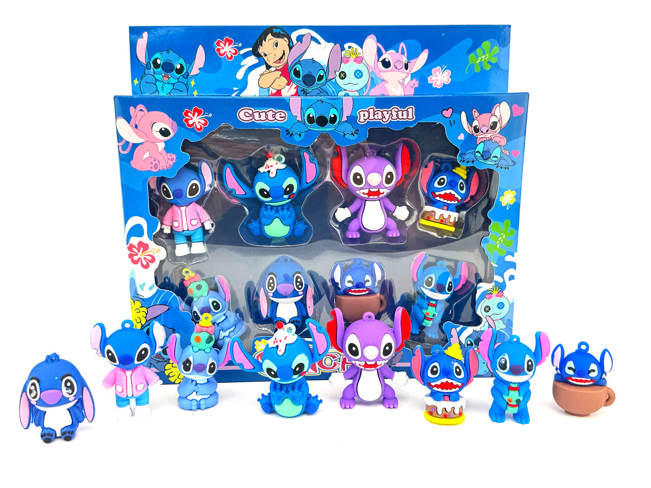 Набір силіконових фігурок Ліло і Стіч “LILO STITCH” 8 шт. (9527-3А), фото 1