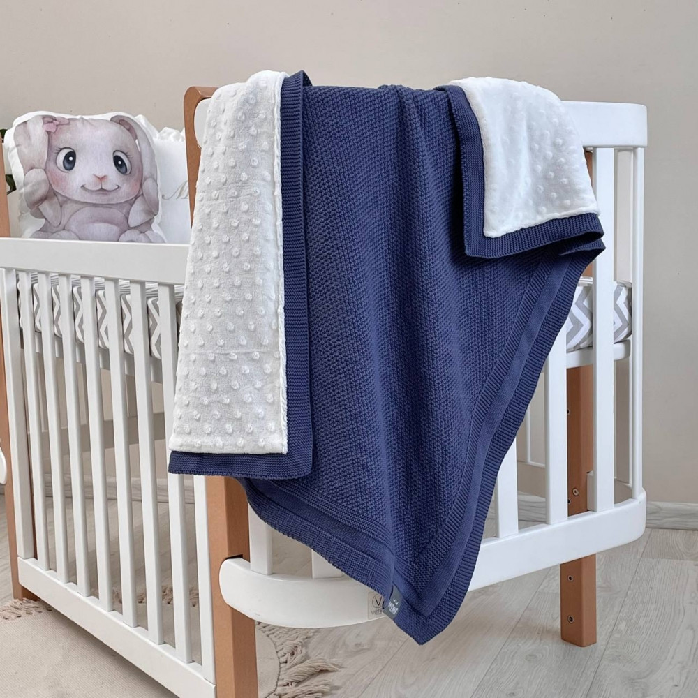 Дитячий плед джинс WellSoft Рогожка