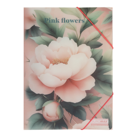 Папка на гумці А4 BM.3908-10 ARABESKI рожевий, матовий непрозорий пластик (12), фото 1