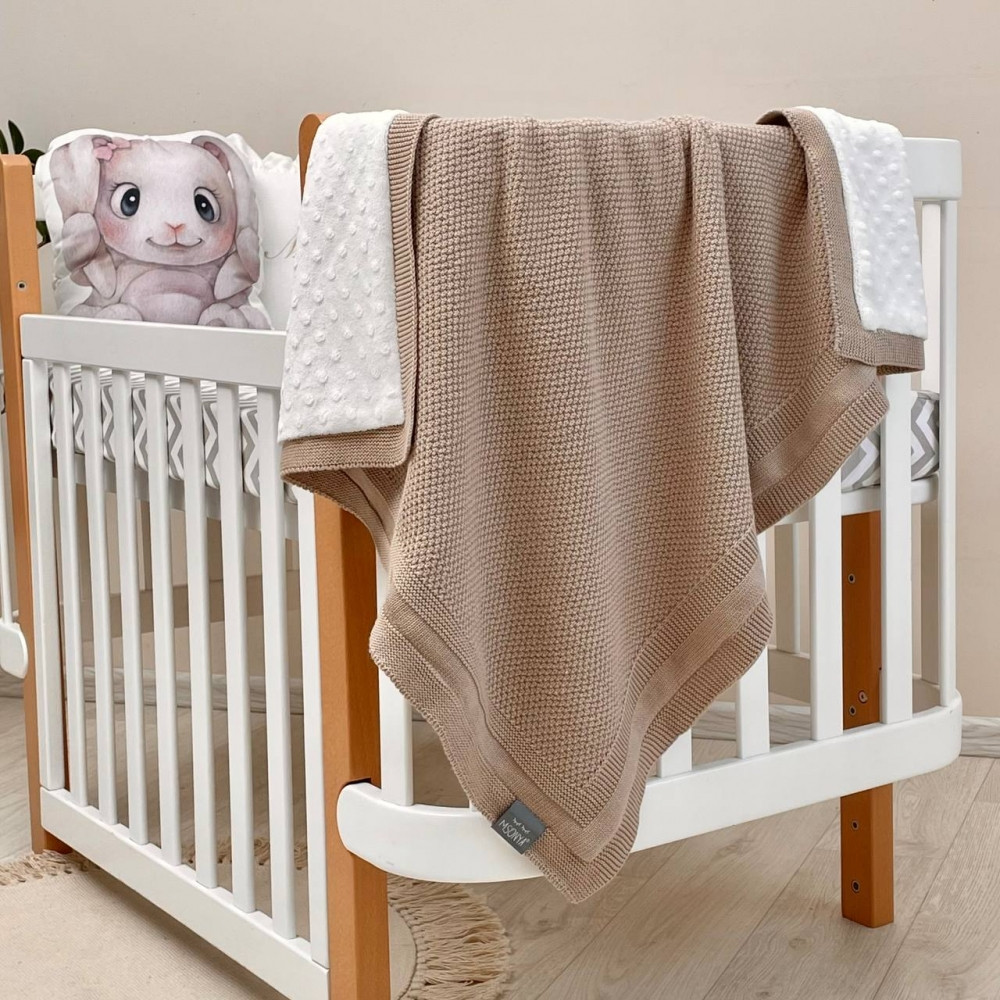 Дитячий плед кава WellSoft Рогожка, фото 1