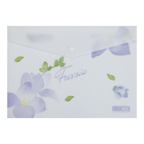 Папка на кнопці А4 BM.3943-26 ARABESKI матовий напівпрозорий пластик, бузковий (1/360), фото 1