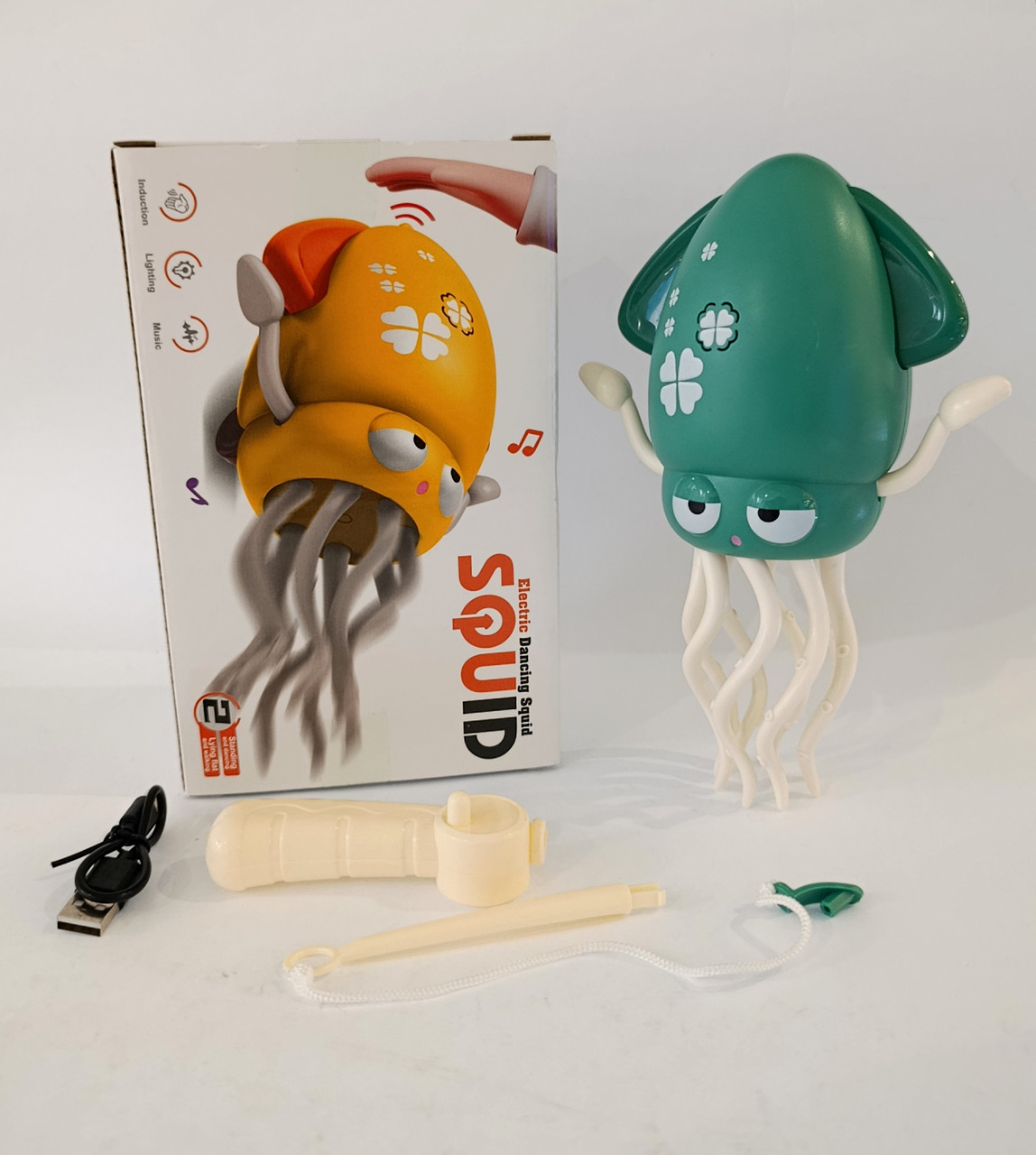 Восьминіг музичний інтерактивний зелений, фото 1