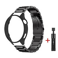 Комплект для годинника Xiaomi Watch S4 чорний (бампер + ремінець Rolex design 22 мм), фото 2