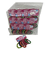 Безшовні резинки яскраві у смужку 72 шт.