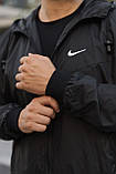 Спортивний костюм чоловічий Nike плащівка чорний демісезонний модний весна осінь для прогулянок, фото 8