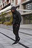Спортивний костюм чоловічий Nike плащівка чорний демісезонний модний весна осінь для прогулянок, фото 4