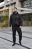 Спортивний костюм чоловічий Nike плащівка чорний демісезонний модний весна осінь для прогулянок, фото 2