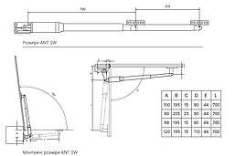 Автоматика STEELON ANT SW комплект для розпашних воріт до 2,0 м, фото 2