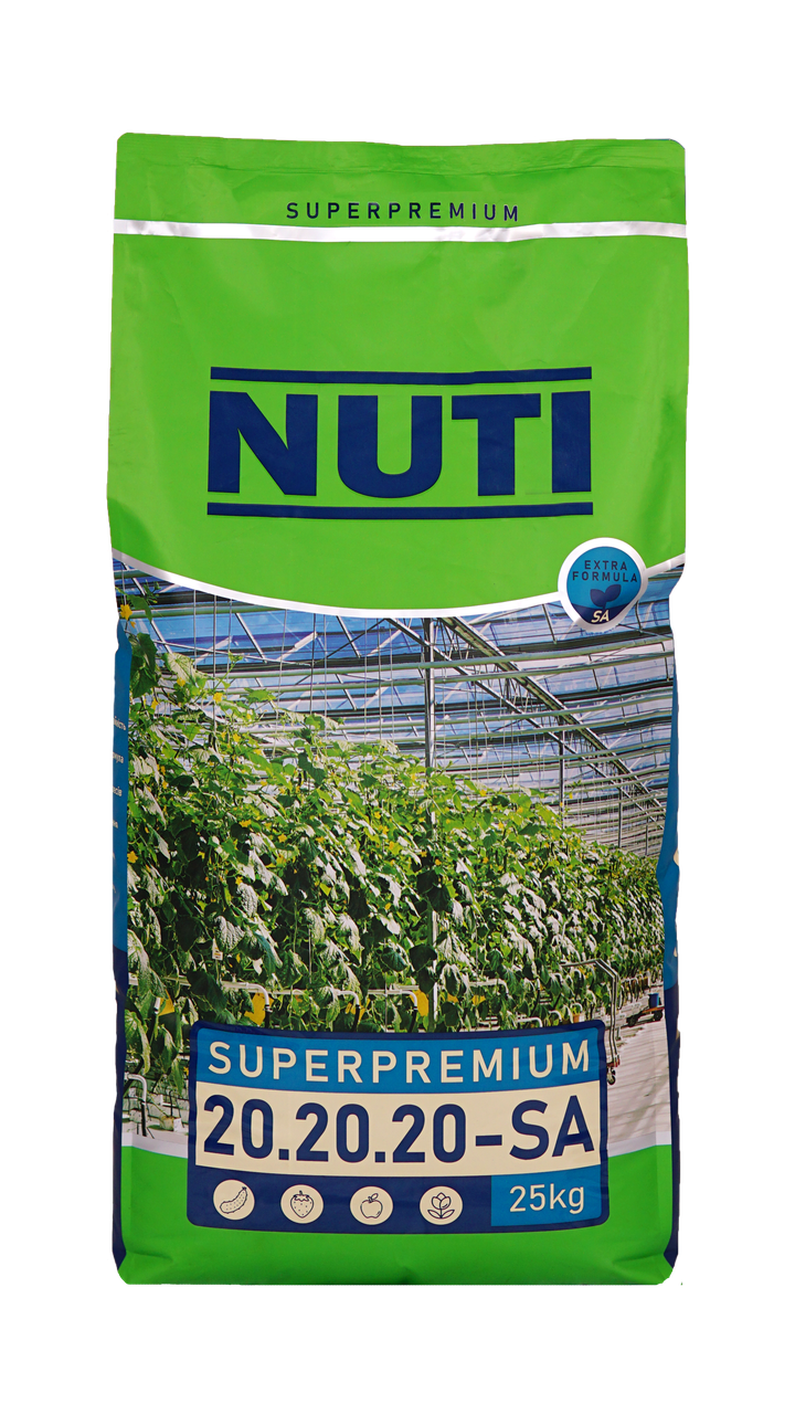 Водорозчинне добриво SUPERPREMIUM (Суперпреміум) 20.20.20-SА (Нуті) (NUTI 20.20.20-SА) 25кг