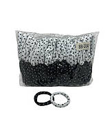 Безшовні резинки білі та чорні у горох 100 штук.