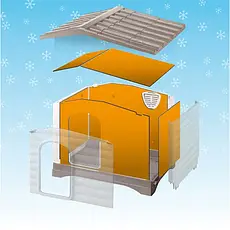 Комплект ізоляційних панелей для утеплення будки Dogvilla 70, фото 3