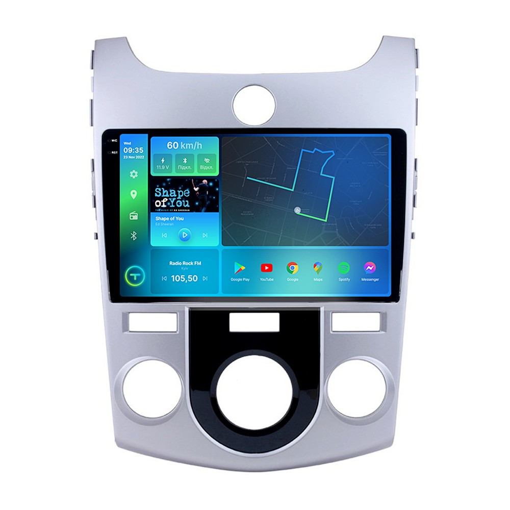 Штатна магнітола андроїд KIA FORTE 2008-12 9" Автомагнітола 2дин 2/32, штатний головний пристрій кіа, фото 1