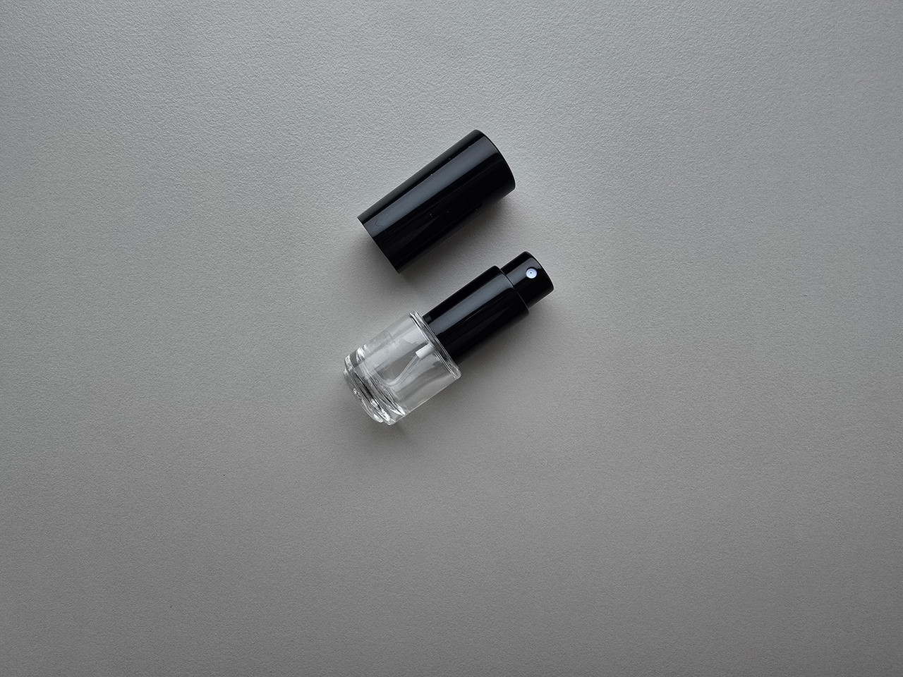 5 мл Круглий скляний прозорий з металевим розпилювачем, спреєм 13/415 міні флакон, пляшка, атомайзер