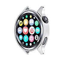 Комплект для годинника Xiaomi Watch S4 (прозорий бампер + сріблястий металевий ремінець 22 мм), фото 5