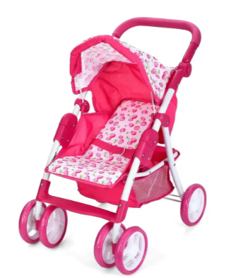 Візок для ляльок Melogo 9352/011, стиль «Серця»