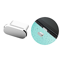 Заглушка USB Type-C захисна металева кришка від пилу вологи для телефонів гаджетів срібляста