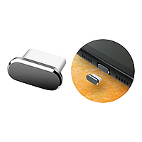 Заглушка USB Type-C захисна металева кришка від пилу вологи для телефонів гаджетів сіра