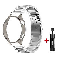 Комплект для годинника Xiaomi Watch S4 (тітановий бампер + сріблястий ремінець Rolex design 22 мм), фото 2