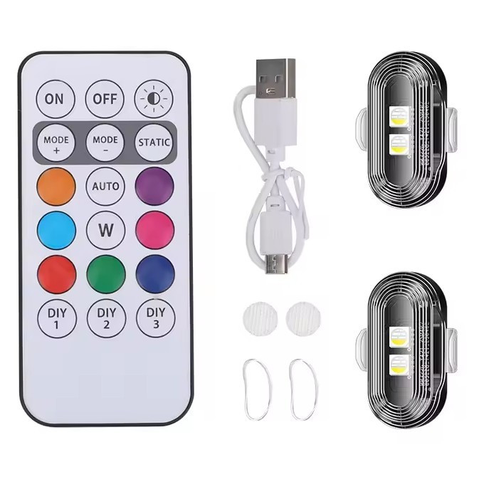 Стробоскоп пара RGB світлодіодна підсвітка мотоцикла велосипеда скутера, фото 1