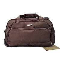 Дорожня сумка на коліщатках поліестер коричневий Арт.2405 (S) brown Cannes (54)