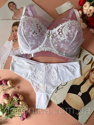75/80/85/90С Комплект жіночої нижньої білизни на чашку С білий, фото 1