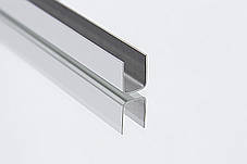 Профіль скляної перегородки з неіржавкої сталі ( Хром), фото 2