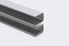 Профіль скляної перегородки з неіржавкої сталі ( Хром), фото 3