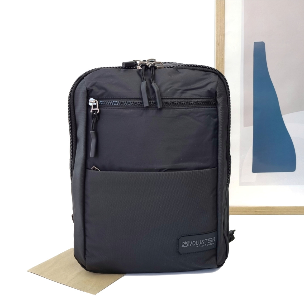 Чорний рюкзак поліестер Арт.1850-04 black Volunteer (54)