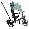 Дитячий триколісний велосипед — коляска Turbo Trike MT 1002-4 з батьківською ручкою Зелений, фото 5