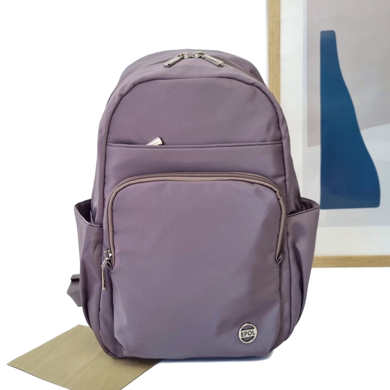 Стильний рюкзак поліестер фіолетовий Арт.6105-01 purple Epol (54), фото 1