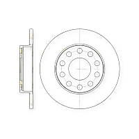 Диск гальмівний Audi A4 B6, B7 (2000-) задній (d245x10mm) ROADHOUSE
