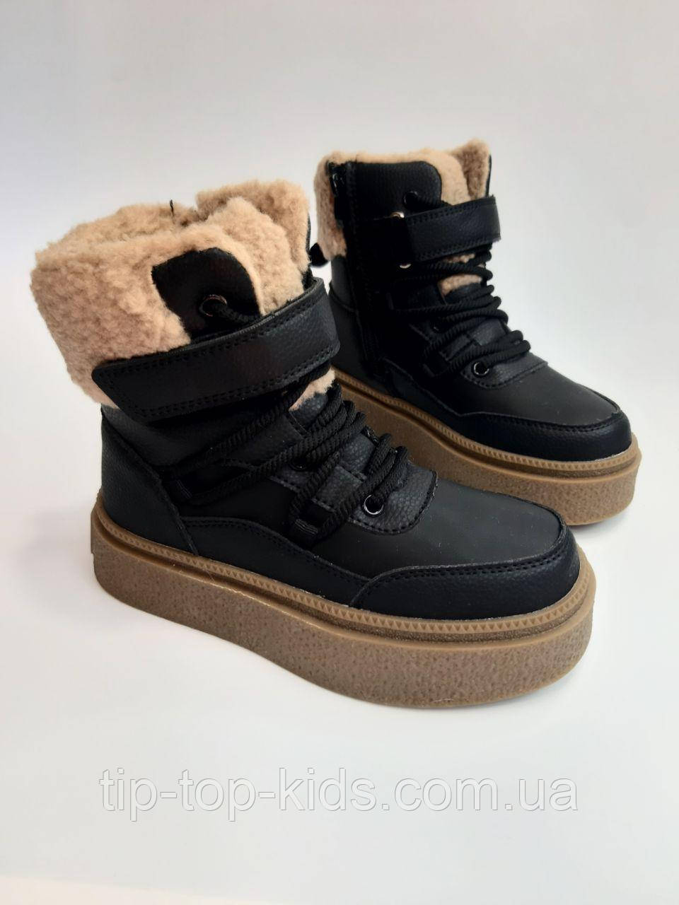 Зимові черевики для дівчинки Clibee 601 HC black чорні р.32-37, фото 1