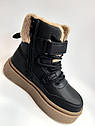 Зимові черевики для дівчинки Clibee 601 HC black чорні р.32-37, фото 3