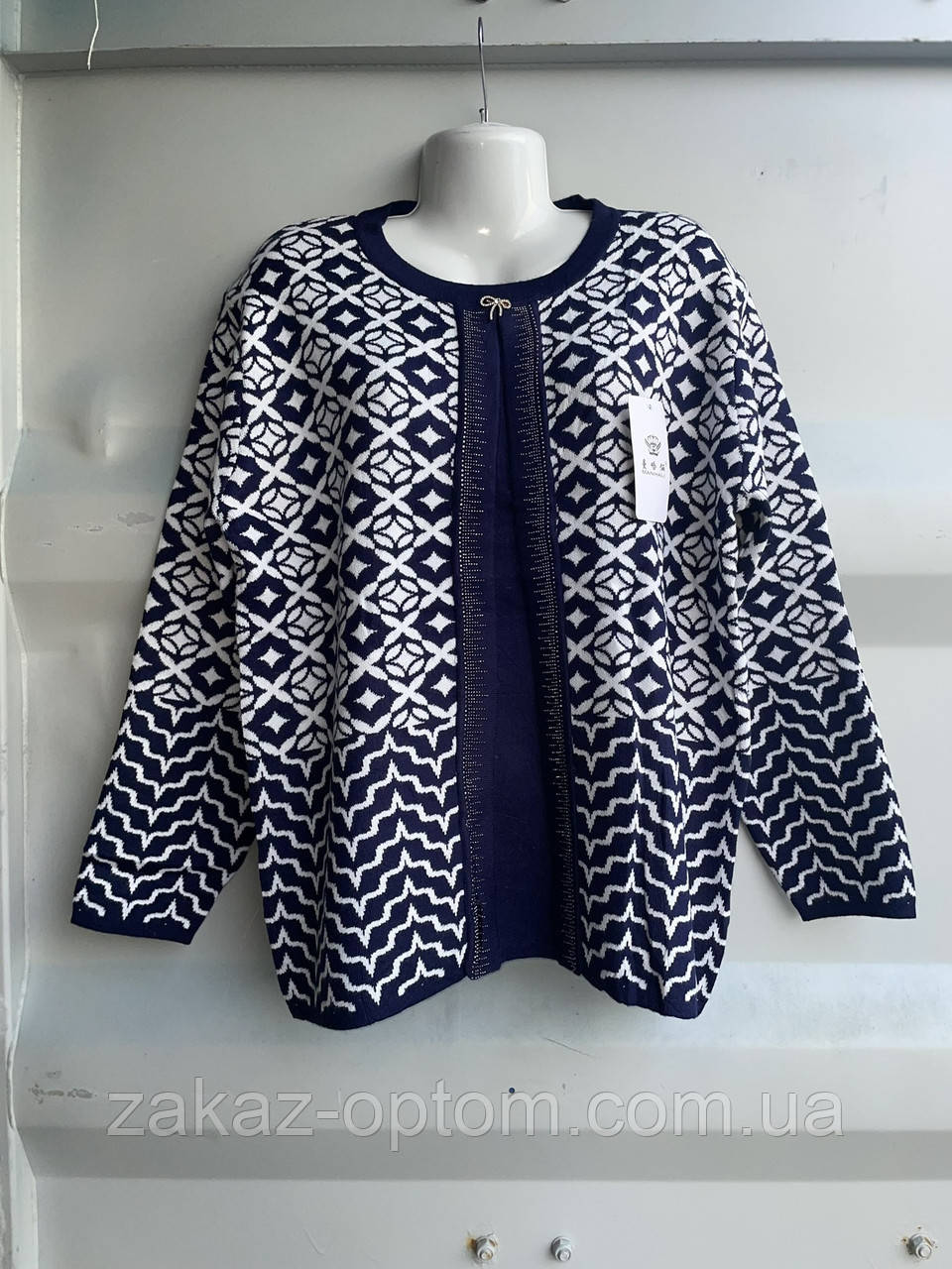 Кофта-обманка жіноча ангора оптом (52-54) Китай-140937