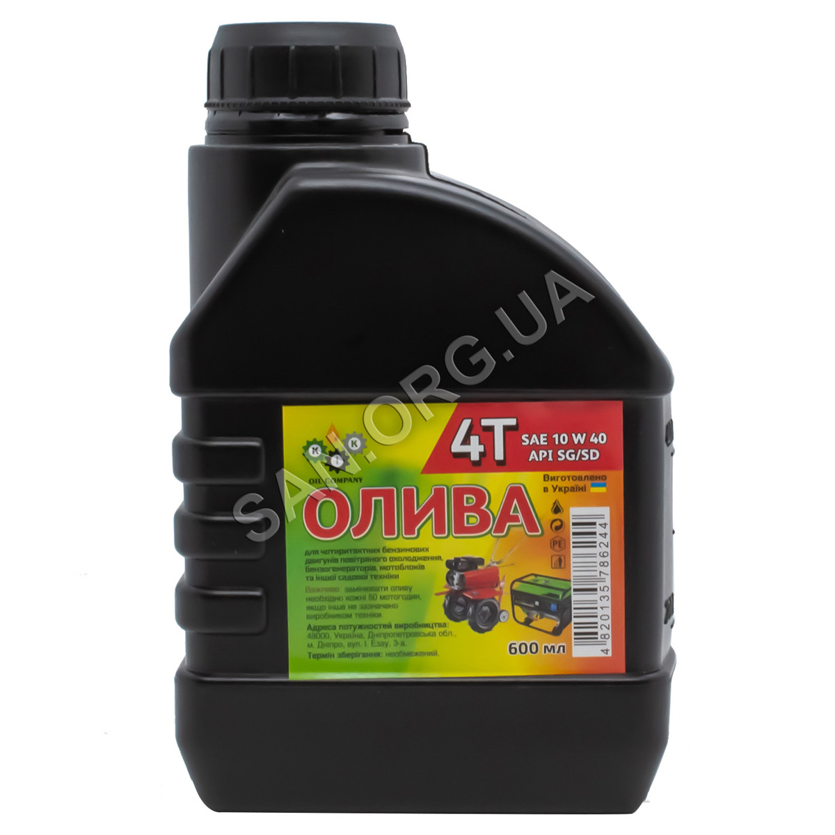 Масло 4Т для 4-х тактних двигунів 10W-40 0.6 л., фото 1