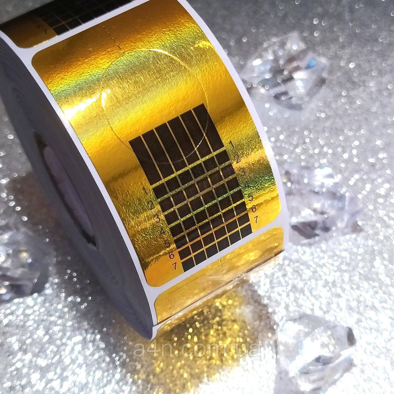 Нижні форми для нарощування нігтів 50 шт гелем та акрилом, одноразові, фото 1