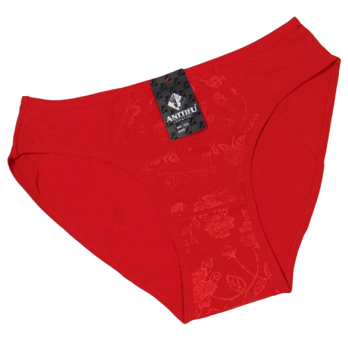 Жіночі труси бавовна 3XL червоні Anttifu 151, фото 1