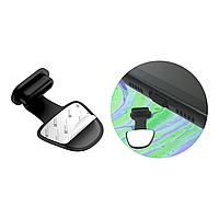 Заглушка USB Type-C з кріпленням захисна силіконова кришка від пилу вологи бруду для телефонів гаджетів чорна