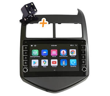 Магнітола для Chevrolet Aveo 2010-2015 Android 4/64 ГБ з кнопками | 4G, 8-ядер, CarPlay, Bluetooth, камера