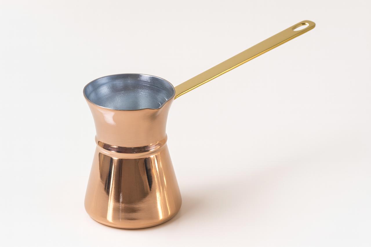 Турка для кави мідна маленька, zh Афіна Класична 70 мл