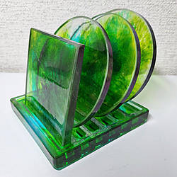 Набір підставок для чашок "Смарагдове сяйво"