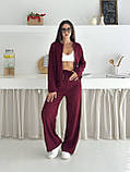 Трикотажний костюм жіночий кофта на блискавці та штани прямого крою 42-46, фото 7