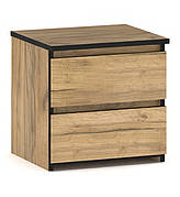 Тумба приліжкова 2Ш Бруклін, Меблі Сервіс, Дуб крафт золотий