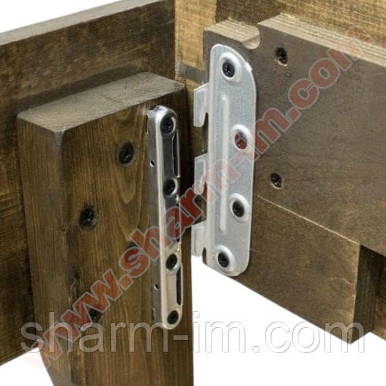 Зачіп меблевий врізний на 3 гачки (Комплект із 4 шт.) Данія