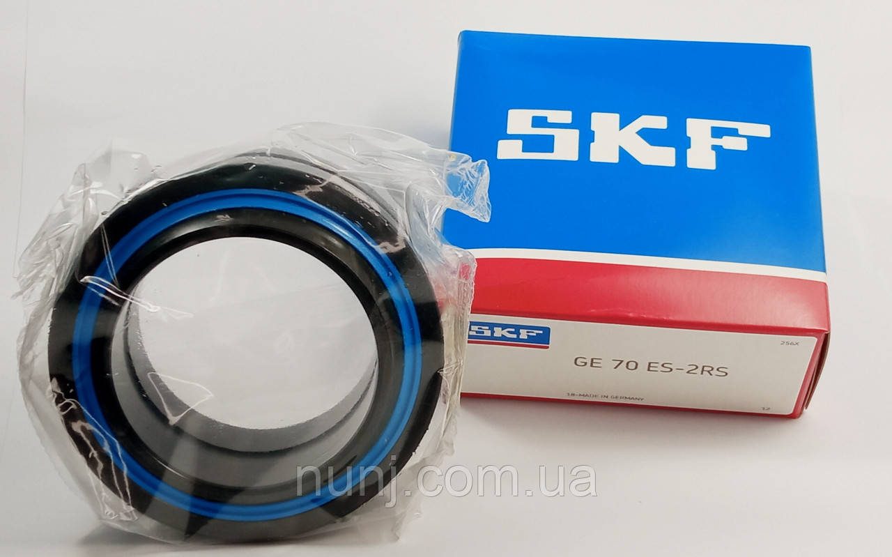 Підшипник GE-70-ES-2RS SKF (ШСП-70-2RS) розміри: 70*105*49 шарнірний закритий, фото 1