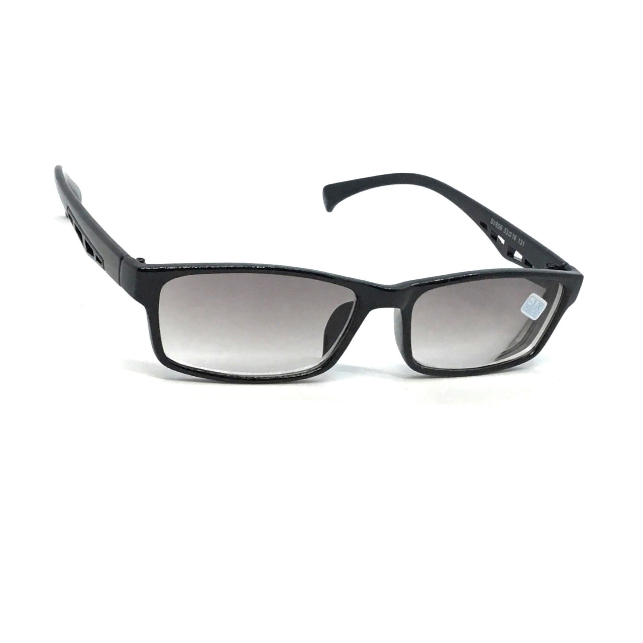 Коригуючі окуляри з тонованою лінзою 856 с-1 у чорній оправі