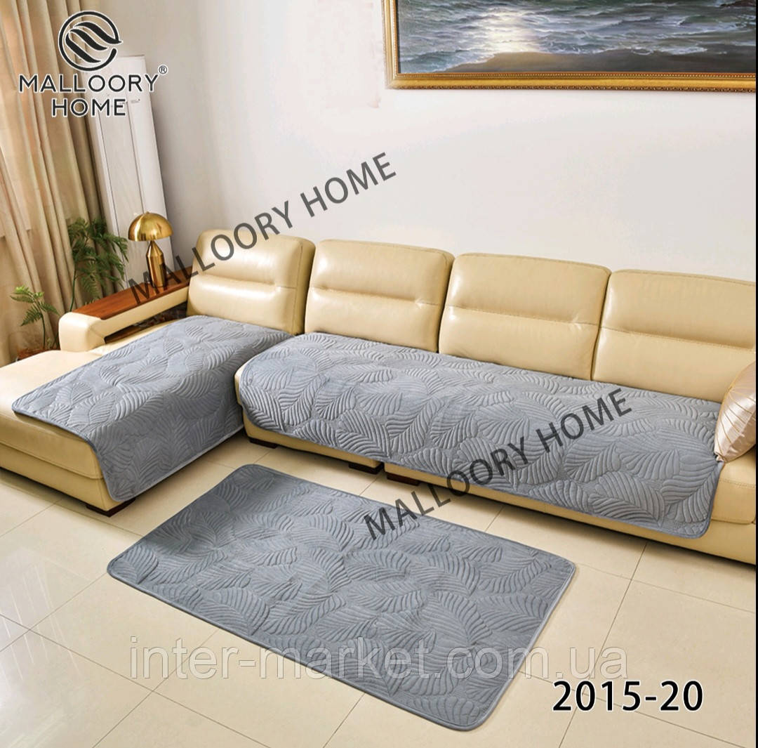 Накидки-дивандеки покривало чохол на диван та крісла Монстера, натяжна накидка універсальна на 3 полотна., фото 1