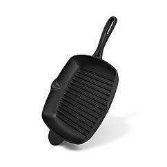 Квадратна сковорода-гриль 27х27х4.6 см із чавуну Fissman