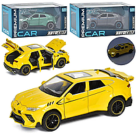 Машинка джип Lamborghini Urus "АвтоСвіт" Premium Car 1:32 з інерційним механізмом, світлом і звуком, металевий